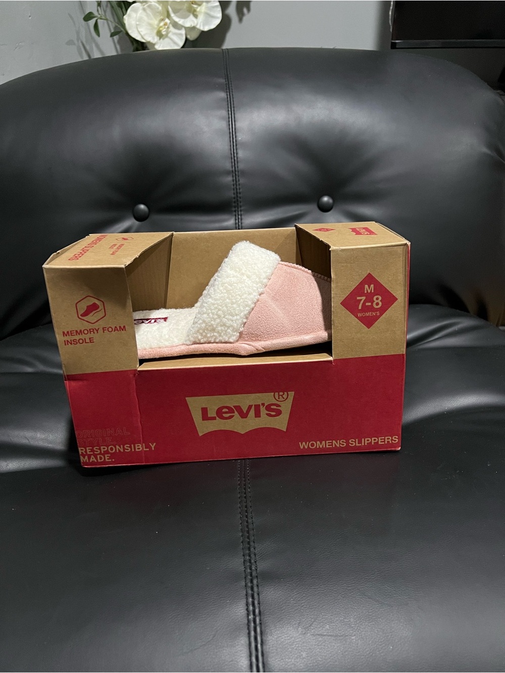Levi's  Women's Slip-On Sherpa Sandals in multiple colors and size